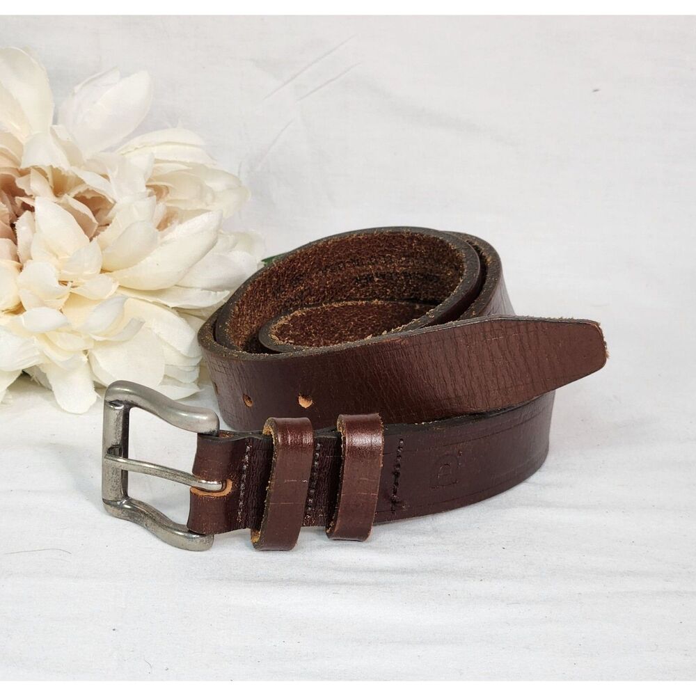Handcrafted In USA Mens Brown Genuine Leather Belt Casual Jean Size 30-32